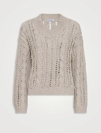 Jute And Cotton Sweater