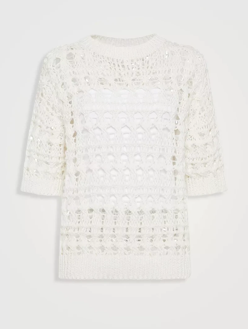 Textured Net Sweater