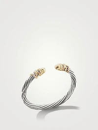 Helena Bracelet Sterling Silver With 18k Yellow Gold Domes And Pavé Diamonds