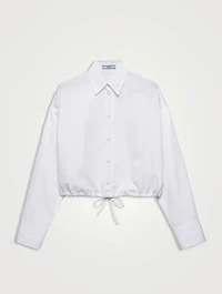 Drawstring Poplin Shirt