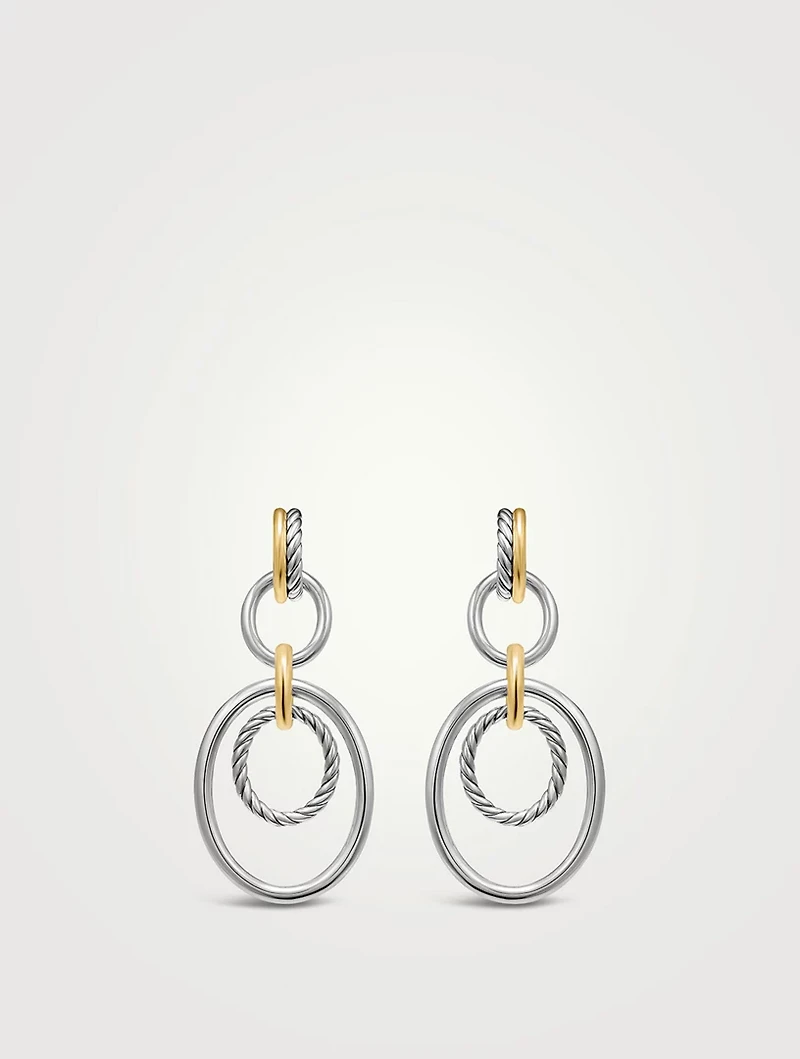 Dy Mercer® Mobile Drop Earrings In Sterling Silver With 18k Yellow Gold, 65.7mm