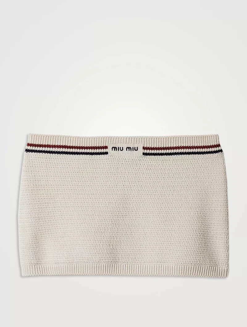 Cotton Knit Miniskirt