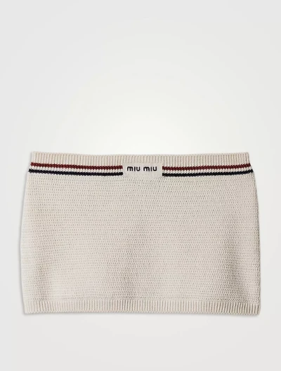 Cotton Knit Miniskirt