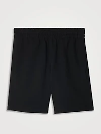 Check Label Cotton Shorts