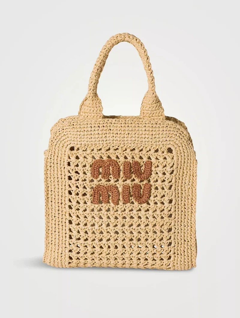 Raffia-effect Woven Tote Bag