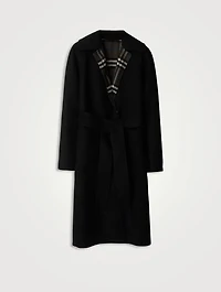 Reversible Wool Wrap Coat