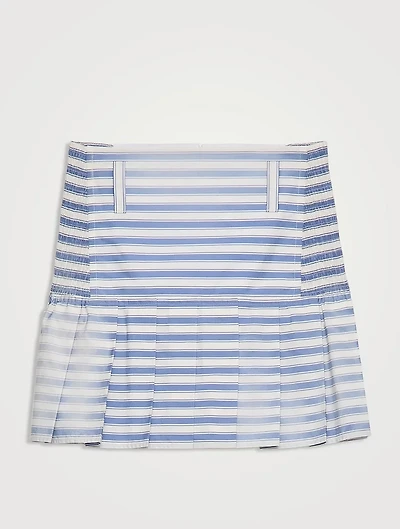 Striped Poplin Miniskirt