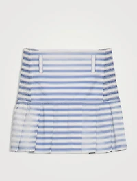 Striped Poplin Miniskirt