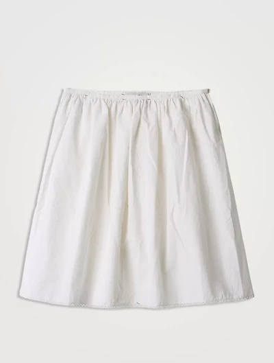 Slubbed Poplin Skirt