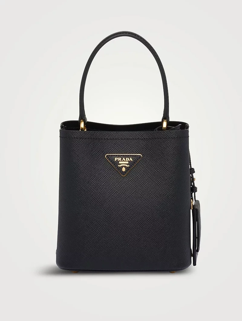 Small Saffiano Leather Prada Panier Bag