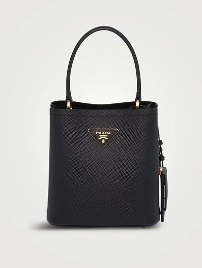 Small Saffiano Leather Prada Panier Bag