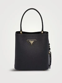 Small Saffiano Leather Prada Panier Bag
