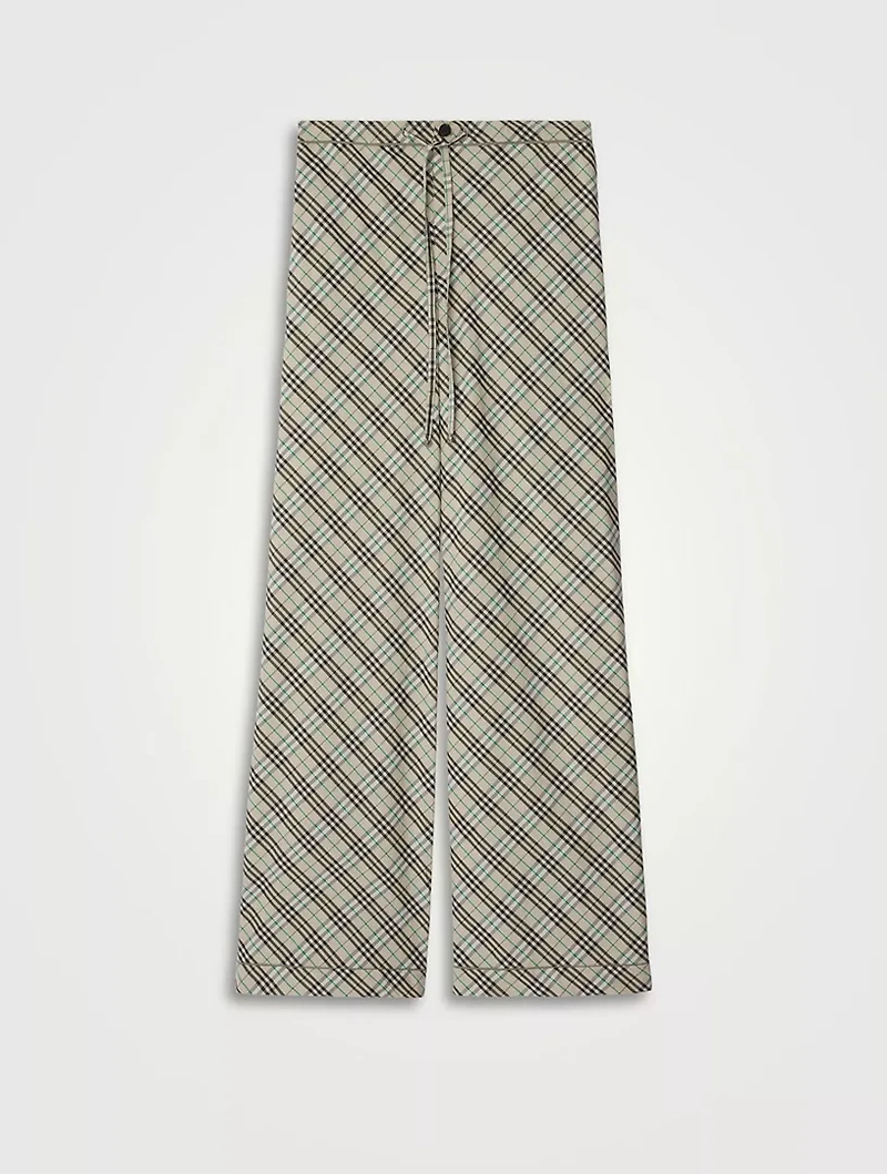 Check Cotton Pyjama Trousers