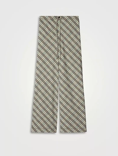 Check Cotton Pyjama Trousers