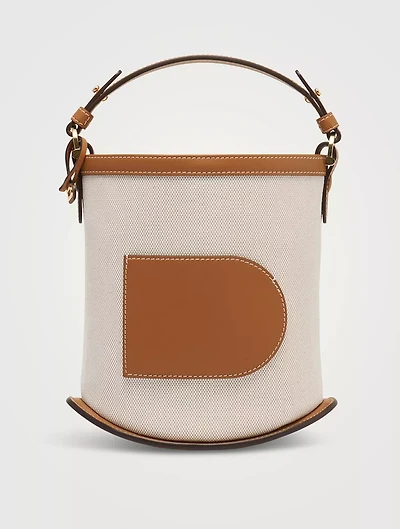 Pin Mini Bucket Canvas Calf Trim