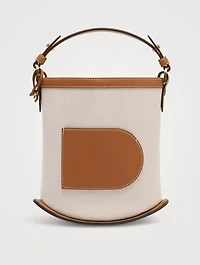 Pin Mini Bucket Canvas Calf Trim