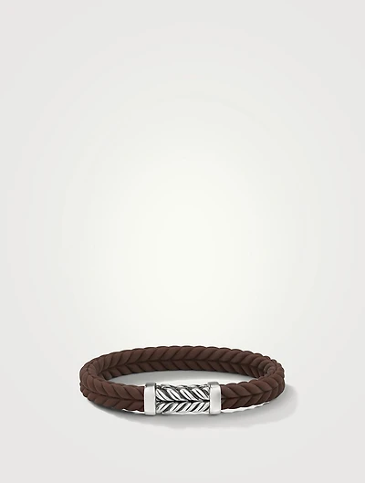 Chevron Brown Rubber Bracelet