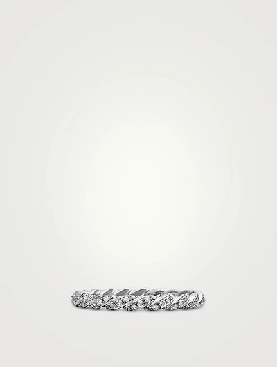 Pavé Petite Band Ring 18k White Gold With Diamonds, 2.8mm