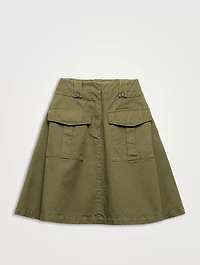 Cotton Skirt With Cargo Pockets