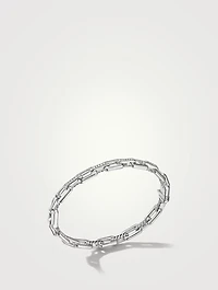 Stax Link Bracelet Sterling Silver With Pavé Diamonds