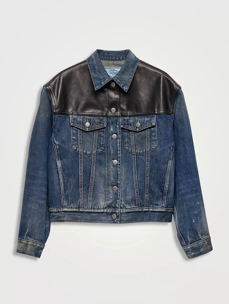 Denim And Leather Jacket