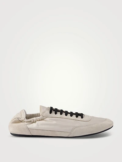 Collapse Re-nylon And Suede Sneakers