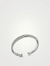 Cable Loop Bracelet Sterling Silver With Pavé Diamonds