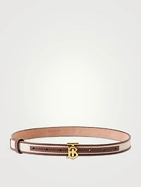 Canvas And Leather Tb Belt