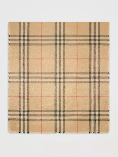 Metallic Wool Silk Scarf