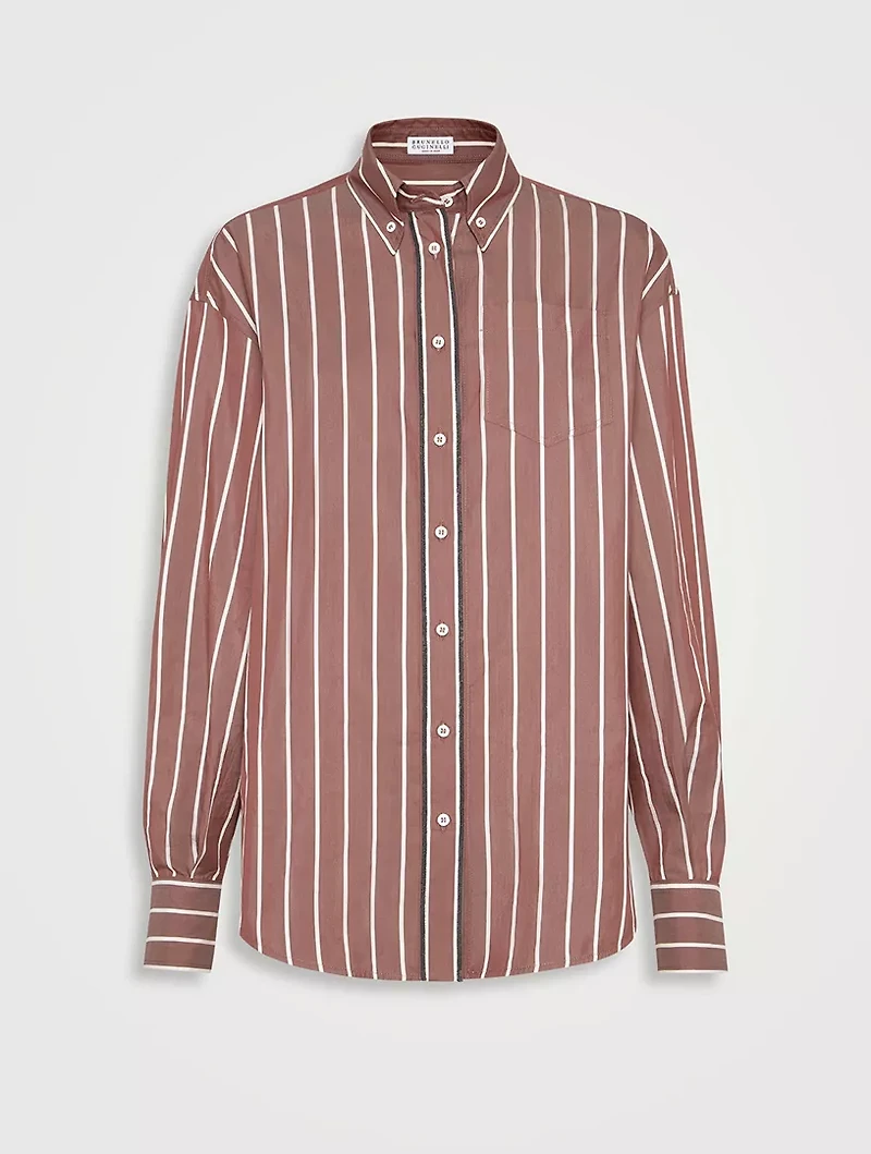 Striped Poplin Shirt