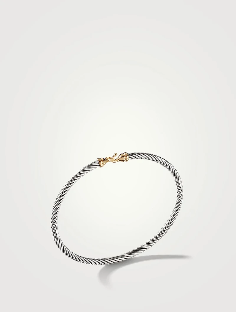 Buckle Bracelet Sterling Silver With 18k Yellow Gold