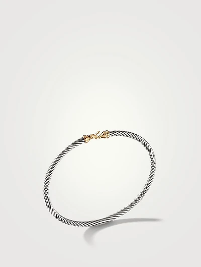 Buckle Bracelet Sterling Silver With 18k Yellow Gold