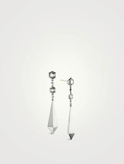 Modern Renaissance Drop Earrings In Sterling Silver