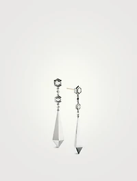 Modern Renaissance Drop Earrings In Sterling Silver