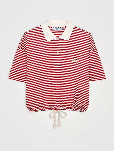 Striped Jersey Polo Shirt