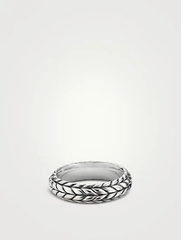 Chevron Beveled Band Ring Sterling Silver
