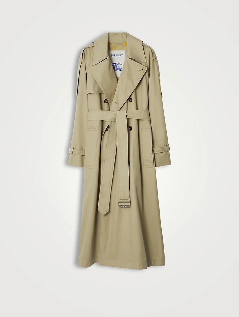 Long Gabardine Castleford Trench Coat