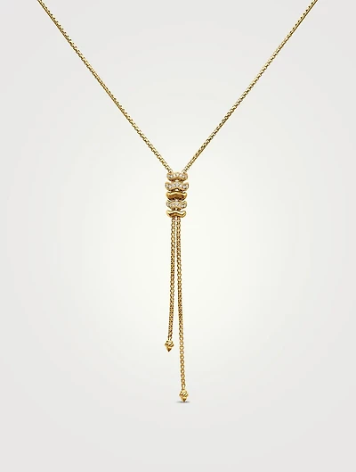 Zig Zag Stax™ Y Necklace In 18k Yellow Gold With Diamonds