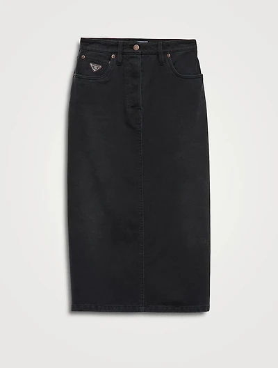 Denim Midi-skirt