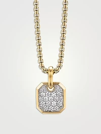 Roman Amulet In 18k Yellow Gold With Pavé Diamonds