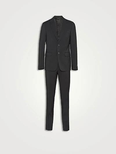 Single Breasted Wool And Mohair Suit
