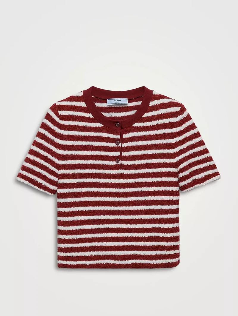 Cotton Bouclé Crew-neck Sweater