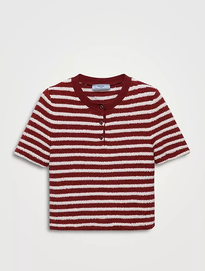 Cotton Bouclé Crew-neck Sweater