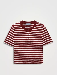 Cotton Bouclé Crew-neck Sweater