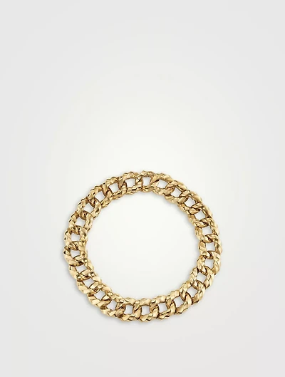 Cable Edge® Curb Chain Necklace 18k Yellow Gold