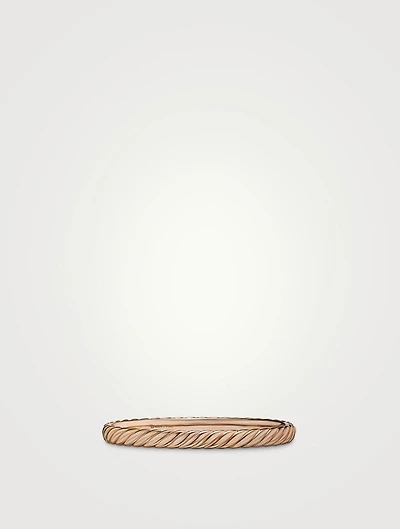 Sculpted Cable Bangle Bracelet 18k Rose Gold
