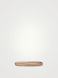 Sculpted Cable Bangle Bracelet 18k Rose Gold