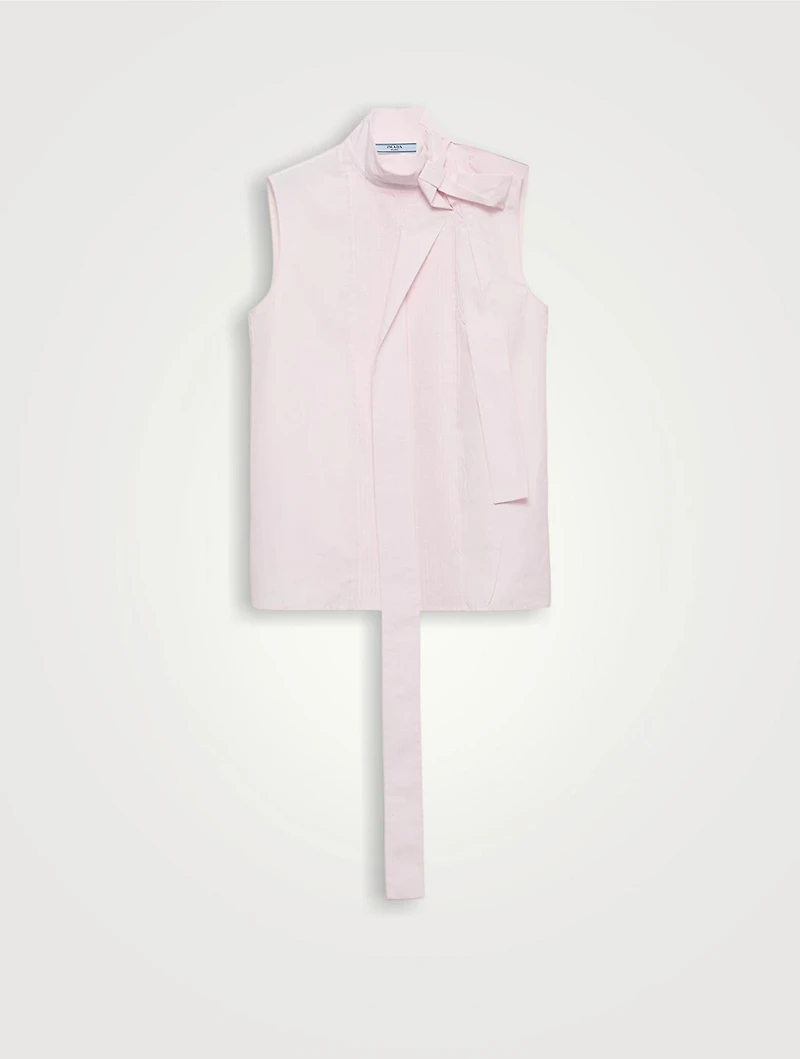 Embroidered Poplin Top