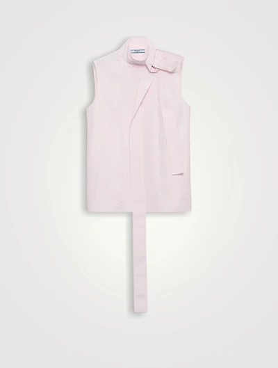 Embroidered Poplin Top