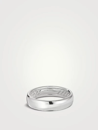 Dy Classic Band Ring 18k White Gold